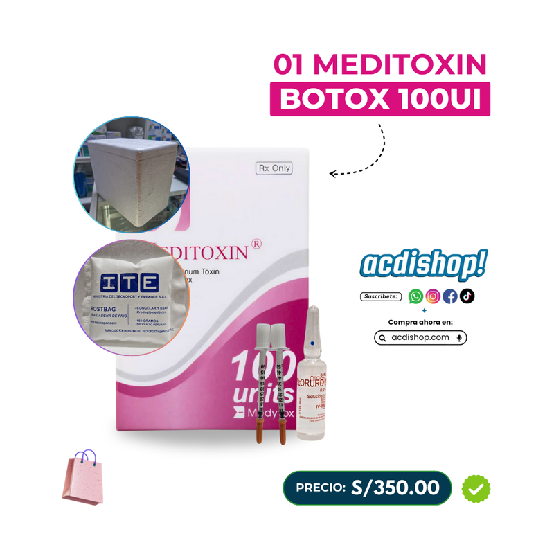 BOTOX TOXINA BOTULÍNICA TIPO A 100U /01 UND. - MEDITOXIN