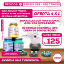MASAJEADOR REDUCTOR CON INFRARROJO + 03 CREMAS LIPO CREAM