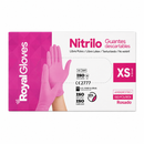 GUANTE DE NITRILO (ROSADO) X 100 UND. - ROYALE GLOVES