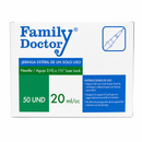 JERINGA ESTÉRIL 20ML (21G X 1, 1/2) X 50 UND. - FAMILY DOCTOR