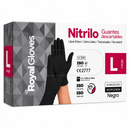 GUANTE DE NITRILO (NEGRO) X 100 UND. - ROYALE GLOVES