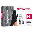 GUANTE DE NITRILO (NEGRO) X 100 UND. - ROYALE GLOVES