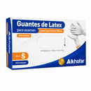 GUANTE DE LÁTEX DESECHABLES (BLANCO) X 100 UND. - ALKOFHAR