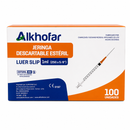 JERINGA ESTÉRIL 1ML (AGUJA 25G X 5/8) X 100 UND. - ALKHOFAR