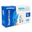 GUANTE DE NITRILO (CELESTE) X 100 UND. - ROYALE GLOVES