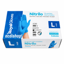 GUANTE DE NITRILO (CELESTE) X 100 UND. - ROYALE GLOVES