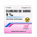 CLORURO DE SODIO 9% (INYECTABLE) 5ML X 25 UND. - LUSA