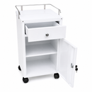 MESA AUXILIAR AMOBLADO CON CAJON (1 CUERPO) RODABLE X 01 UND. - CROMADO - NACIONAL