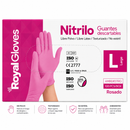 GUANTE DE NITRILO (ROSADO) X 100 UND. - ROYALE GLOVES