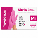 GUANTE DE NITRILO (ROSADO) X 100 UND. - ROYALE GLOVES