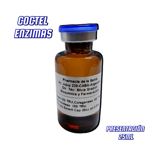 Coctel enzimas 25ml, (Lipasa, colagenasa, hialuronidasa). /01 und. - Pharma de la santé