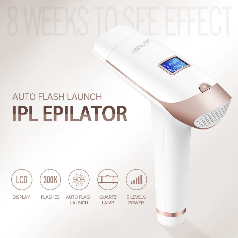 DEPILADORA LASER IPL T009 PORTATIL 300K FLASH - LESCOLTON