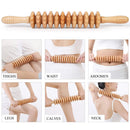 MASAJEADOR DE MADERA DE 12 RODILLOS