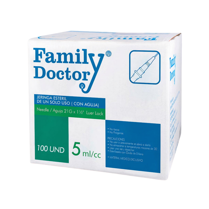 JERINGA ESTERIL 5mL /100 UND. - FAMILY DOCTOR