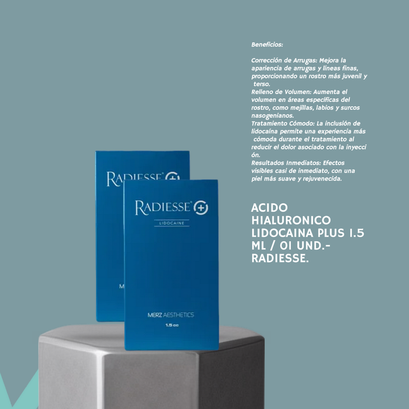 ACIDO HIALURONICO LIDOCAINA PLUS 1.5ml /01 UND. - RADIESSE