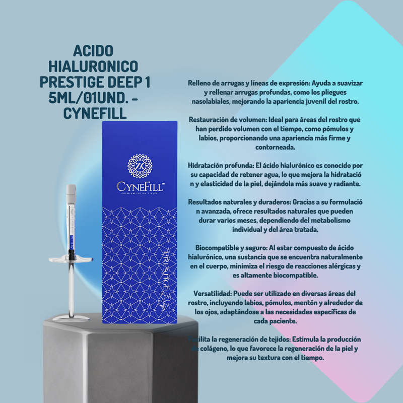 ÁCIDO HIALURÓNICO PRESTIGE DEEP 15ml /01 UND. - CYNEFILL