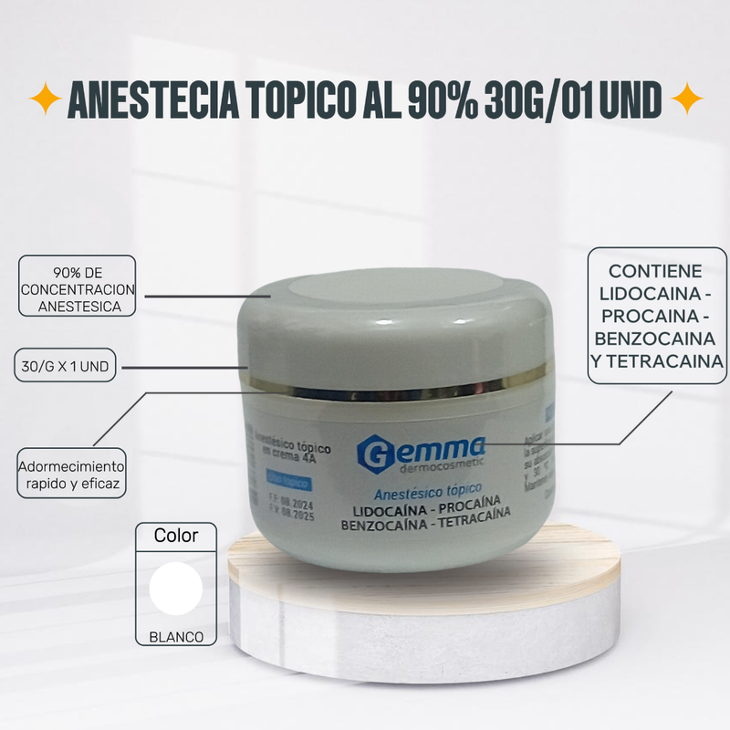 ANESTESIA 90% CREMA 30g /01 UND. - GEMMA