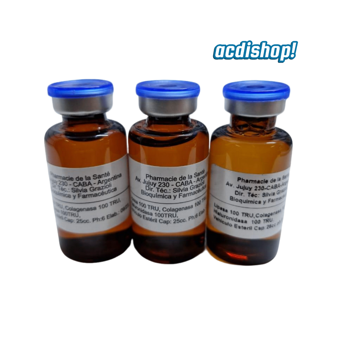 Coctel enzimas 25ml, (Lipasa, colagenasa, hialuronidasa). /01 und. - Pharma de la santé