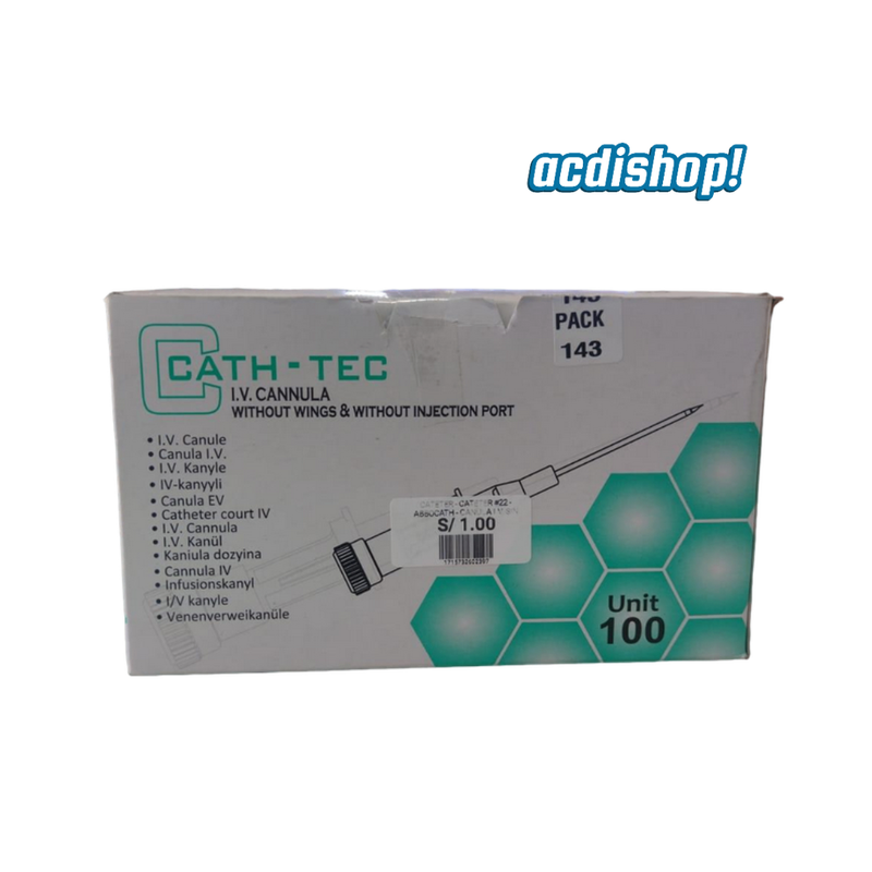 CATÉTER INTRAVENOSO ABBOCATH 22Gx25MM /1 UND. - CATH TEC