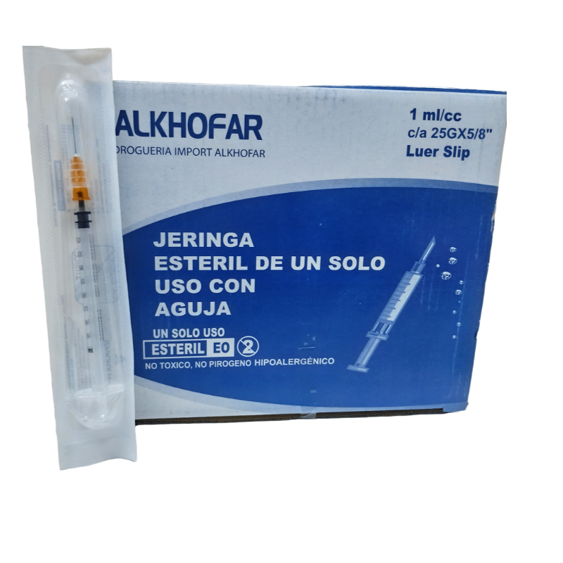 JERINGA TUBERCULINA 1mL x100 UND. - ALKHOFAR