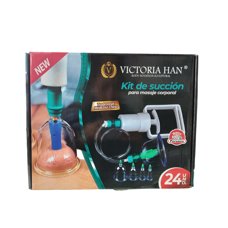 VENTOSAS 8 MAGNETOS CON 24 COPAS - VICTORIA HAN